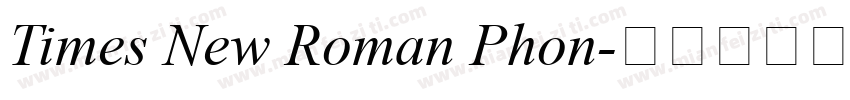 Times New Roman Phon字体转换